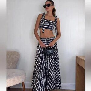 ZARA PRINTED CROP TOP ZW COLLECTION